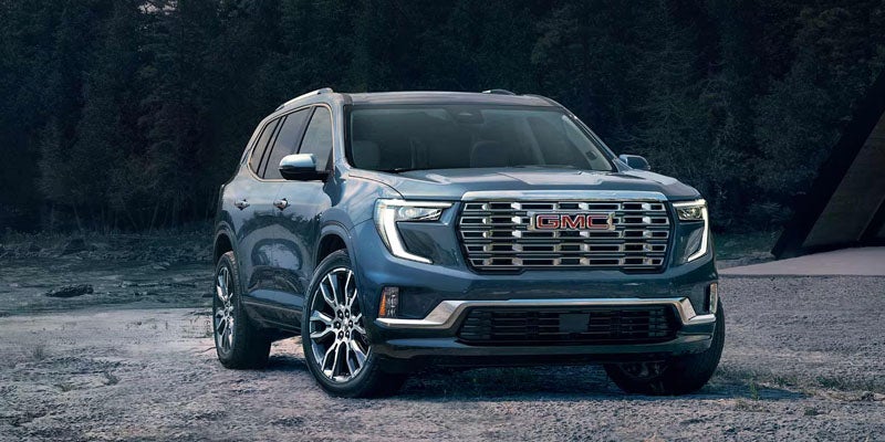 2026 GMC Acadia blue vehicle Front view.